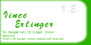 vince erlinger business card